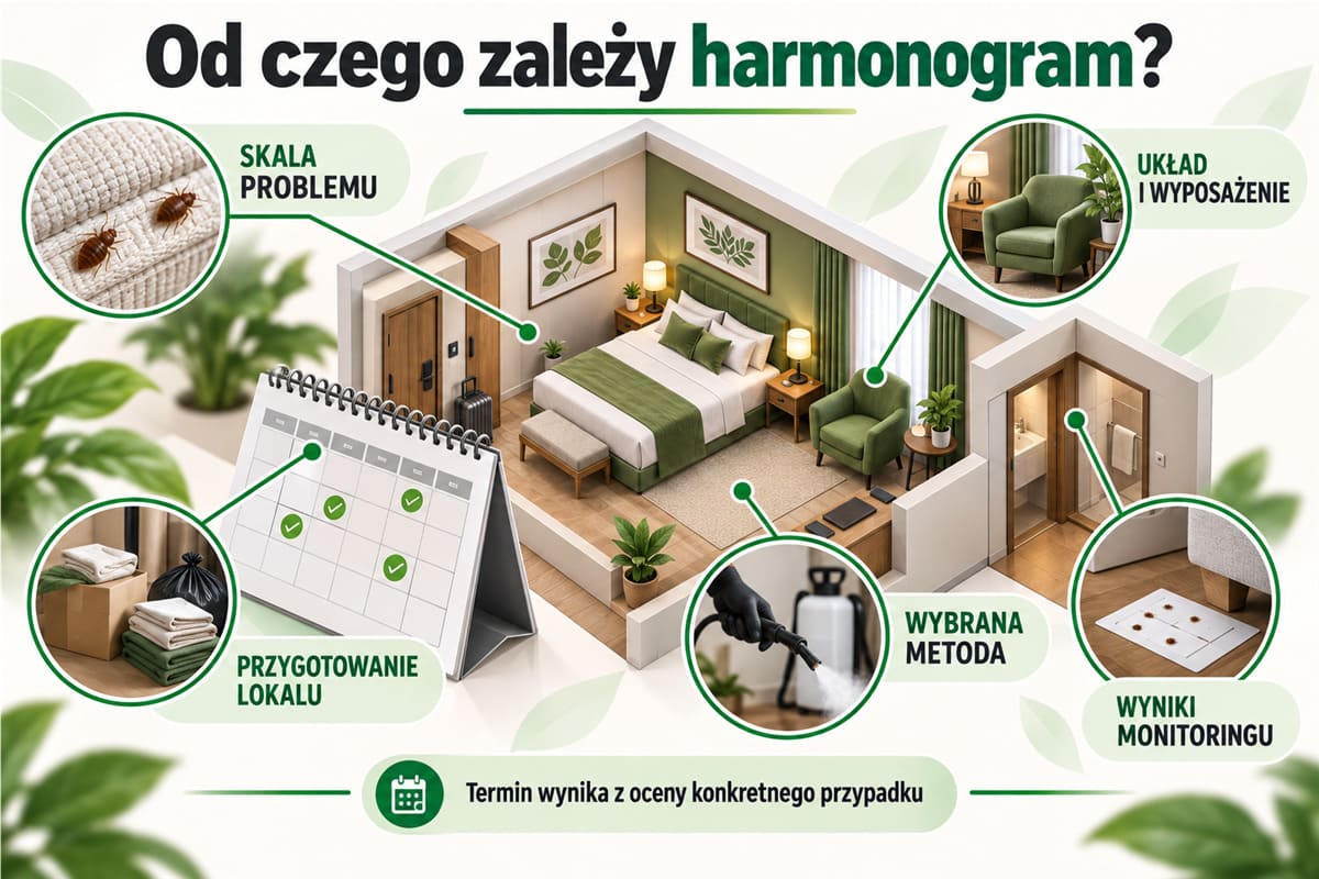 Czynniki wpływające na harmonogram dezynsekcji pluskiew Czynniki wpływające na harmonogram dezynsekcji pluskiew