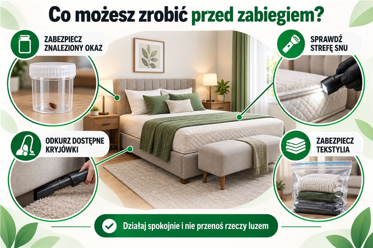 Domowe działania wspierające przy podejrzeniu pluskiew