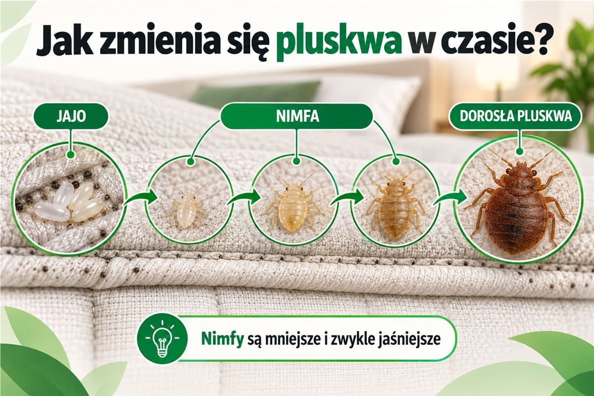 Stadia rozwoju pluskwy domowej i ich wygląd Stadia rozwoju pluskwy domowej i ich wygląd